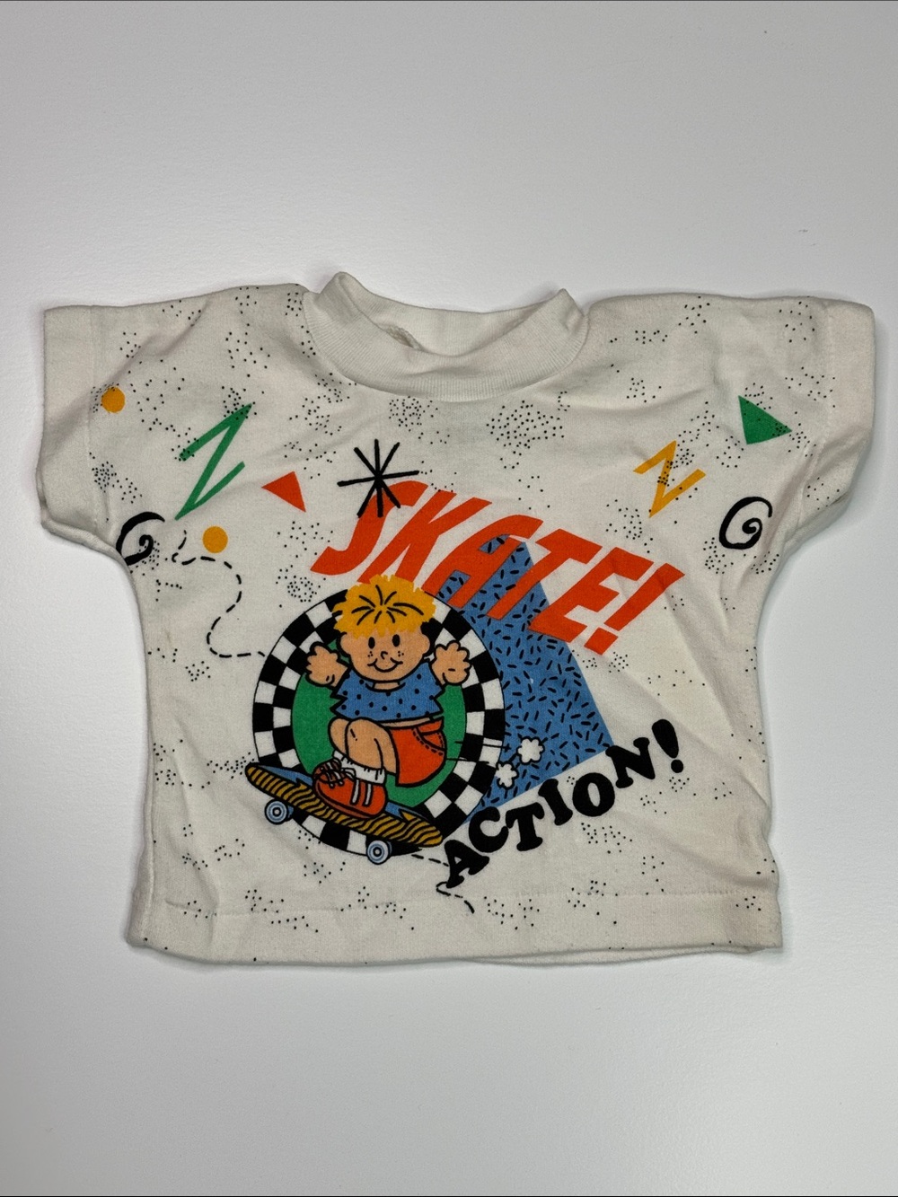 Vintage Confetti Skate Action Tshirt Size 12 Months